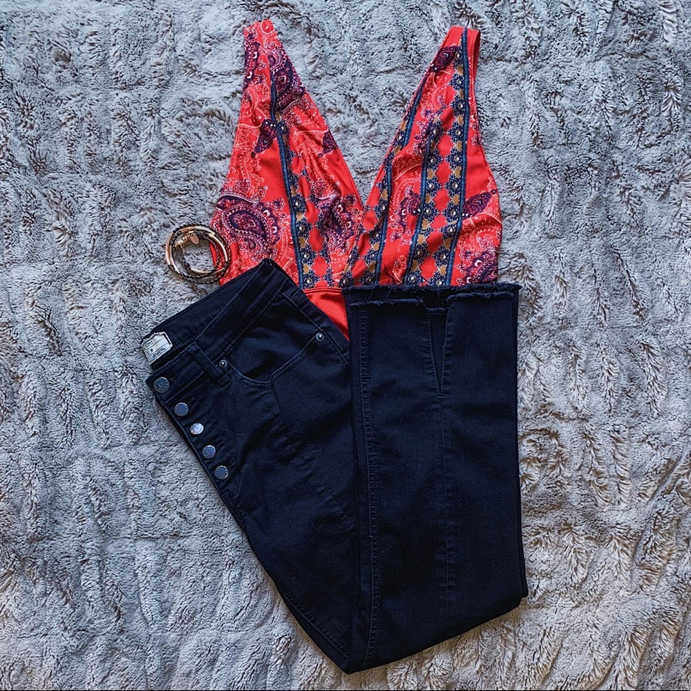 Free People Split Hem Jeans